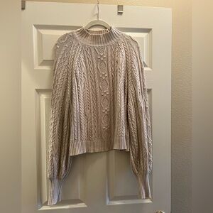 Cable Knit Cream Sweater